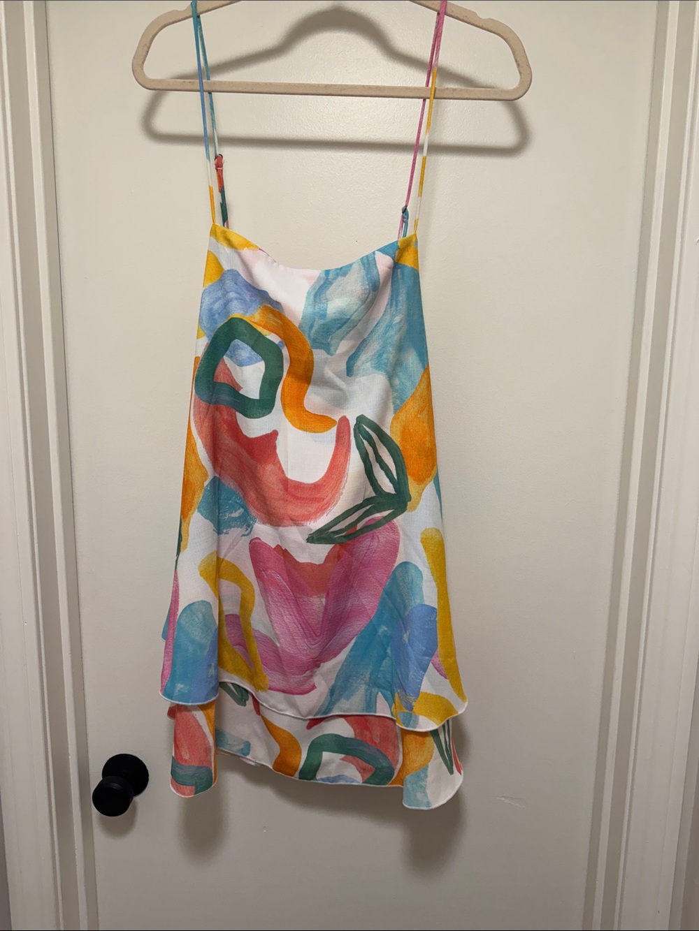 Colorful Abstract Print Show Me Your Mumu Slip Dress